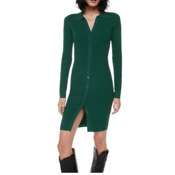 Aritzia Wilfred Cove Dress sweater dress in Cucamelon Green ( NWT ) - Picture 3 of 16